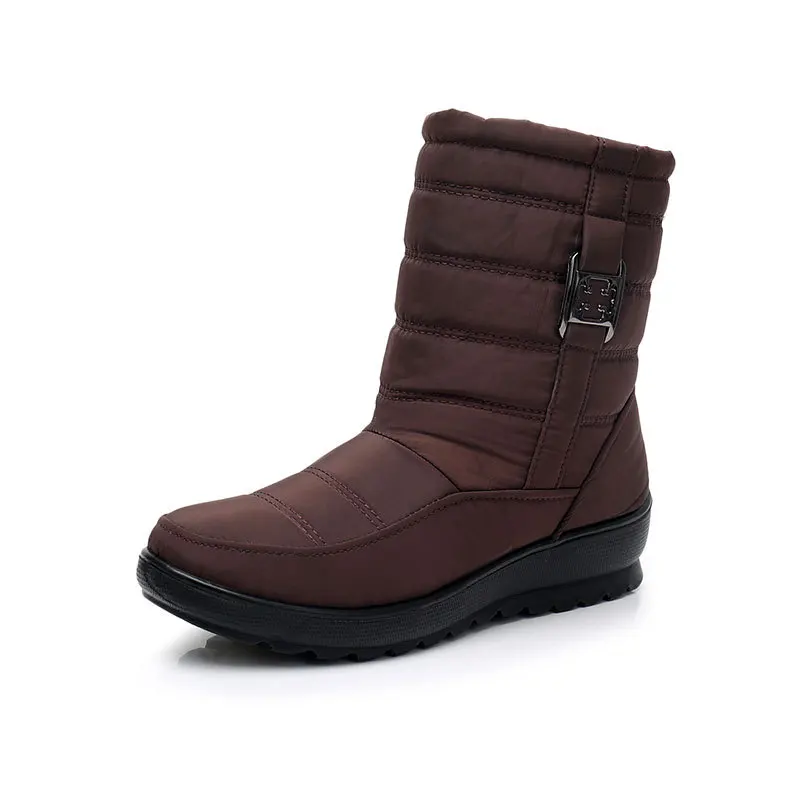 

Winter 2018 Women Shoes Ankle Woman Snow Boots Wedges Fashion Platform Waterproof Women Boots Slip-on Plus Velvet Warm Boots