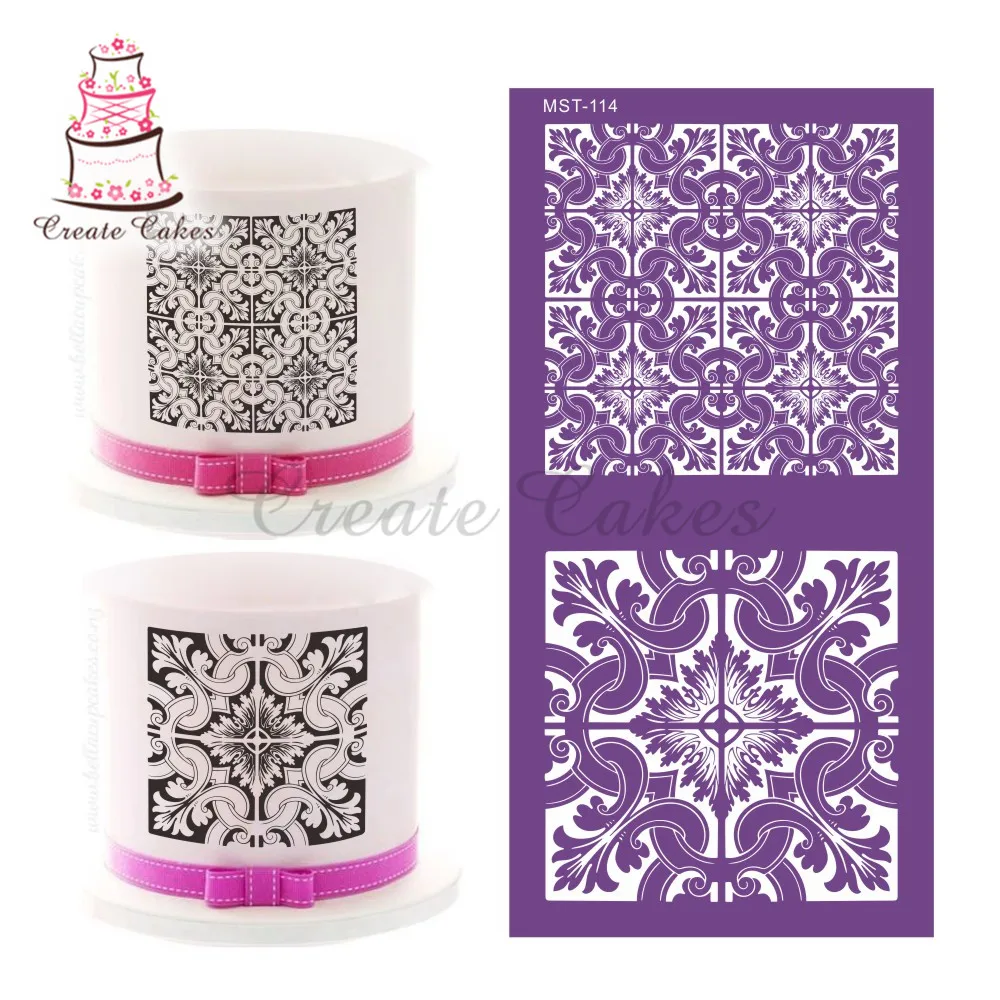 Прямоугольный трафарет для торта сетчатые трафареты свадебного границы форма