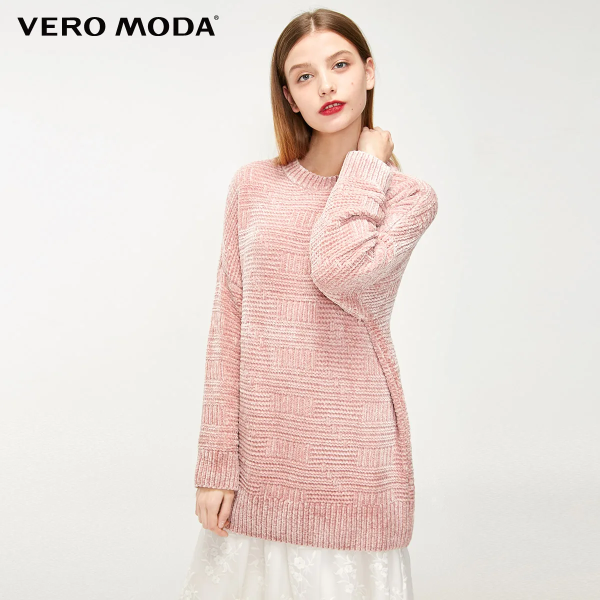 Vero Moda Women's Loose Fit Round Neckline Drop-Shoulder Pullover Knit | 319113511