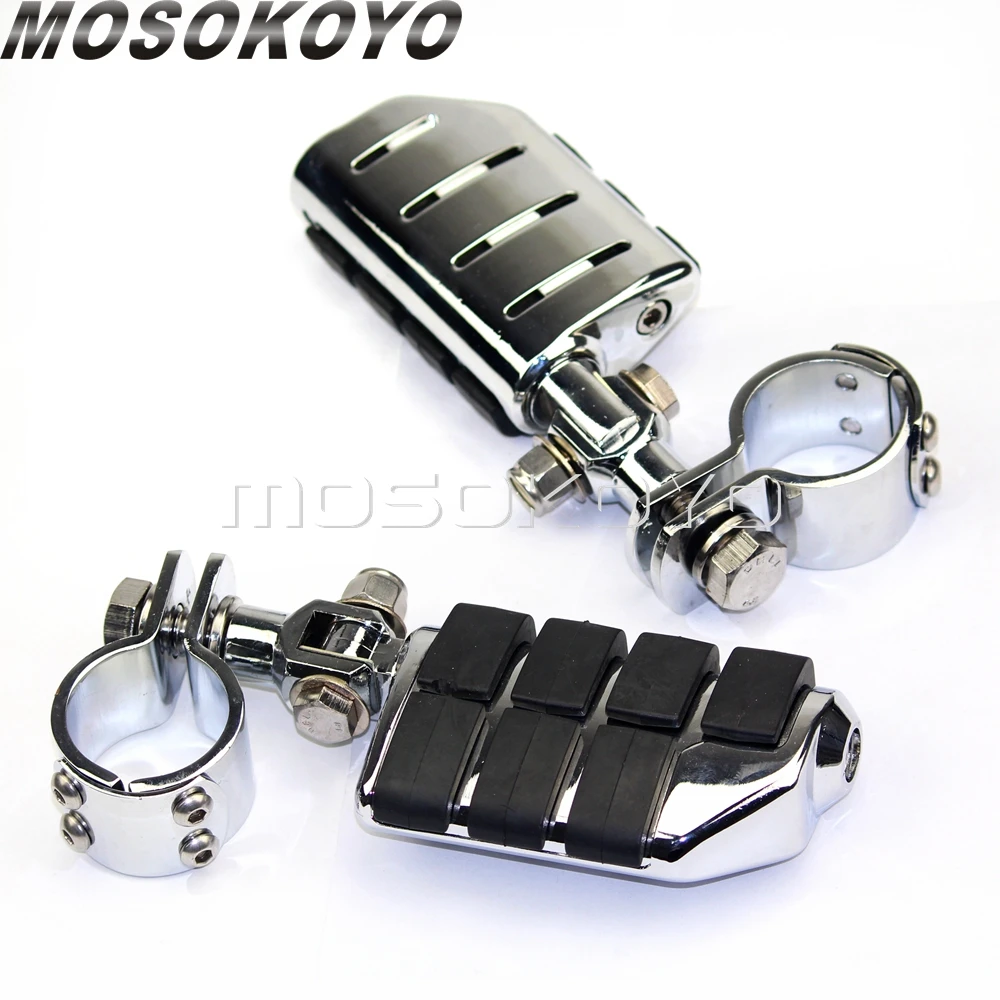 2 шт мотоциклетные опорные подножки 1-1/" и 1-1/4" и 1-1/" зажим Крепление для Suzuki Yamaha Honda 750 VTX 1300/1800 подножки
