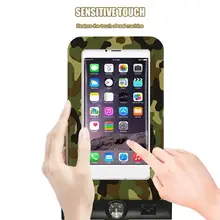 Водонепроницаемый чехол для телефона с камуфляжным принтом, прозрачный смарт-сенсорный экран, чехол для мобильного телефона, дизайн, сенсорное управление, более удобный