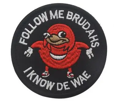 CREATRILL Follow me I Know De Wae крюк петля патч военный патч черный Meme патч значок - Цвет: SMTdo