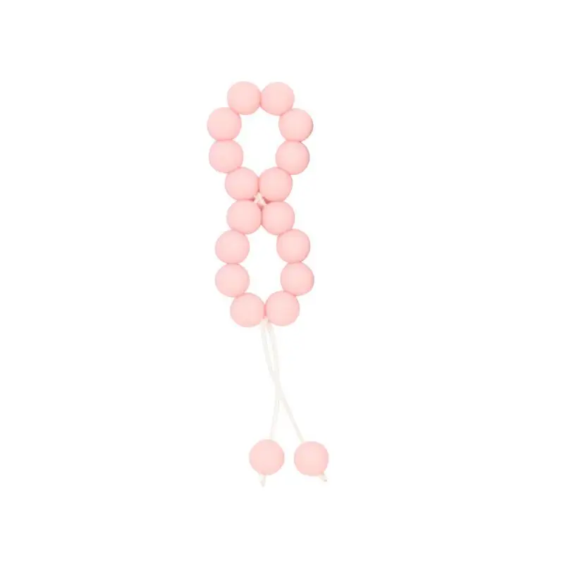 Детский браслет для прорезывающихся зубов, молярная палочка, Нетоксичная силиконовая палочка для укуса, милый мультяшный узор, детская деревянная игрушка для тренажерного зала, 5 цветов - Цвет: P