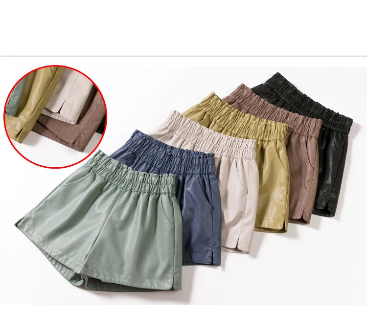 Moda Coreana Curto Femme Cintura Elástica Shorts