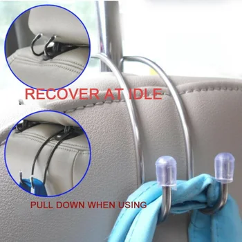 

Car Seat Hook Headrest Front Back Coat Purse Clothes Hanger Stainless steel Universal