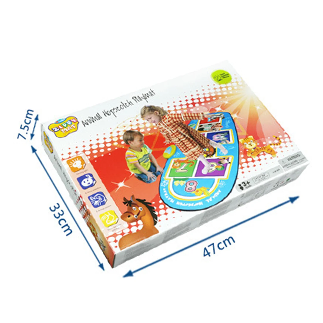 Многофункциональный музыкальный ковер Hopscotch игровой плед с музыкой для детей-SLW959