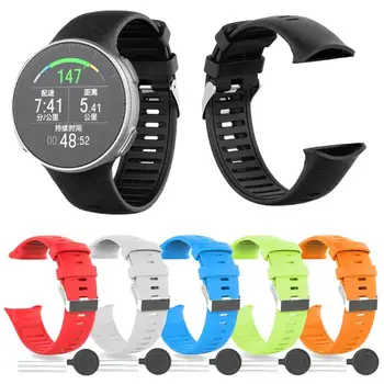 

Silicone Stainless Steel Buckle Watch Strap Wristband Bracelet Band for Polar Vantage V Smart Watch Replacement Watch Strap