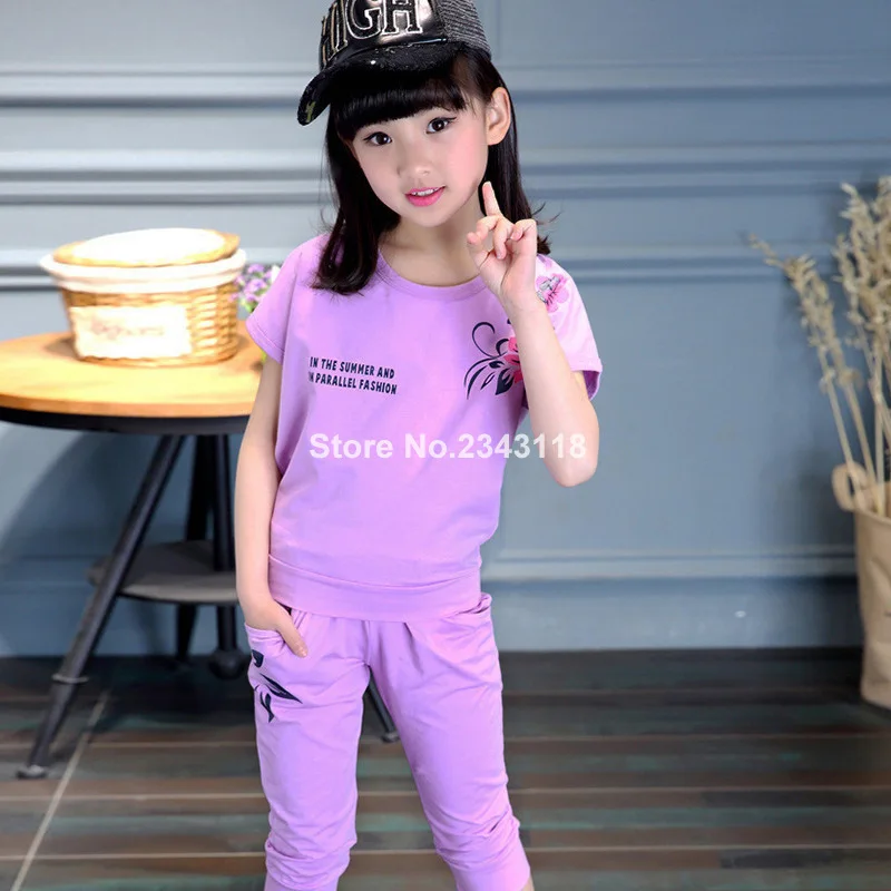 

Children's Short Sleeve T-shirt + Short Pants Summer Segment Children's Clothing Matching 4 Colors 3-10 Years Old