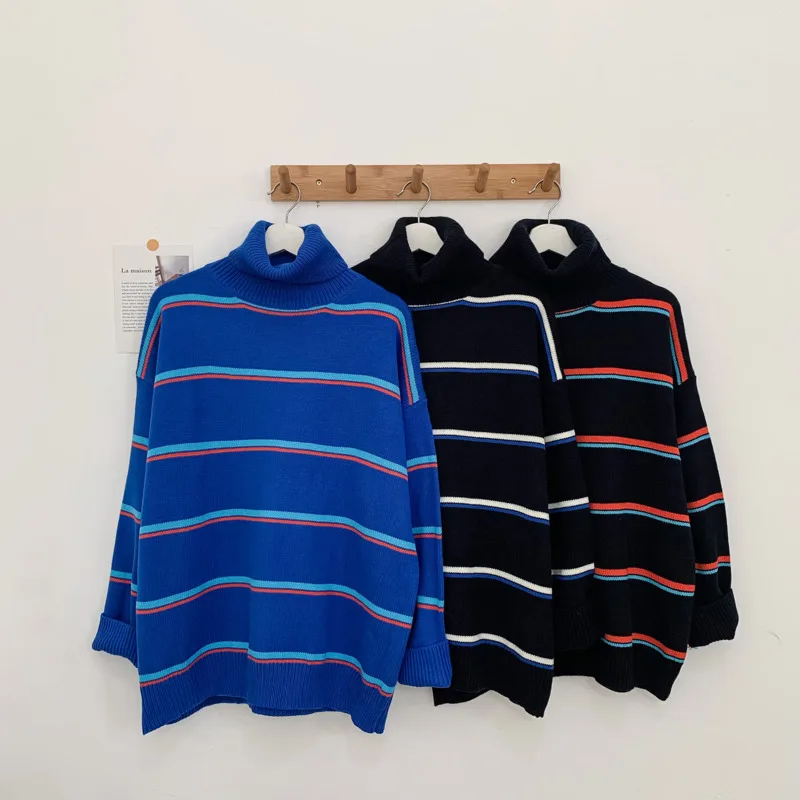 Winter New Fur Collar Sweater Men Warm Fashion Contrast Color Casual Knit Sweter Man Loose Long-sleeved Pullover Men Clothes Winter New Fur Collar Sweater Men Warm Fashion Contrast Color Casual Knit Sweter Man Loose Long-sleeved Pullover Men Clothes