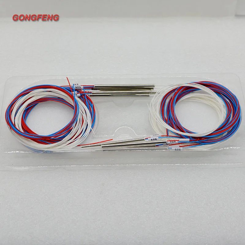 10pcs New Mini Fiber Optic Splitter 0.9mm Single Mode1x2 ,50:50 Pull cone Optic Fiber Splitter Without Connector Free Shipping