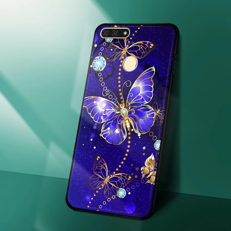 Чехол для Honor 7A Pro мягкий силиконовый черный матовый чехол из ТПУ Huawei 7c 7C