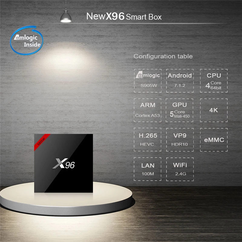 X96 TV BOX Android 7.1 OS Smart TV Box T95S2 2GB 16GB 1GB 8GB Amlogic S905W Quad Core 2.4GHz WiFi 4K Set top box PK X96 mini