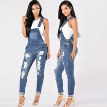 Джинсовый комбинезон женский осенний корейский стиль Тонкий джинсовый Повседневный боди на лямках брюки джинсы с высокой талией Плюс Размер рваные джинсы