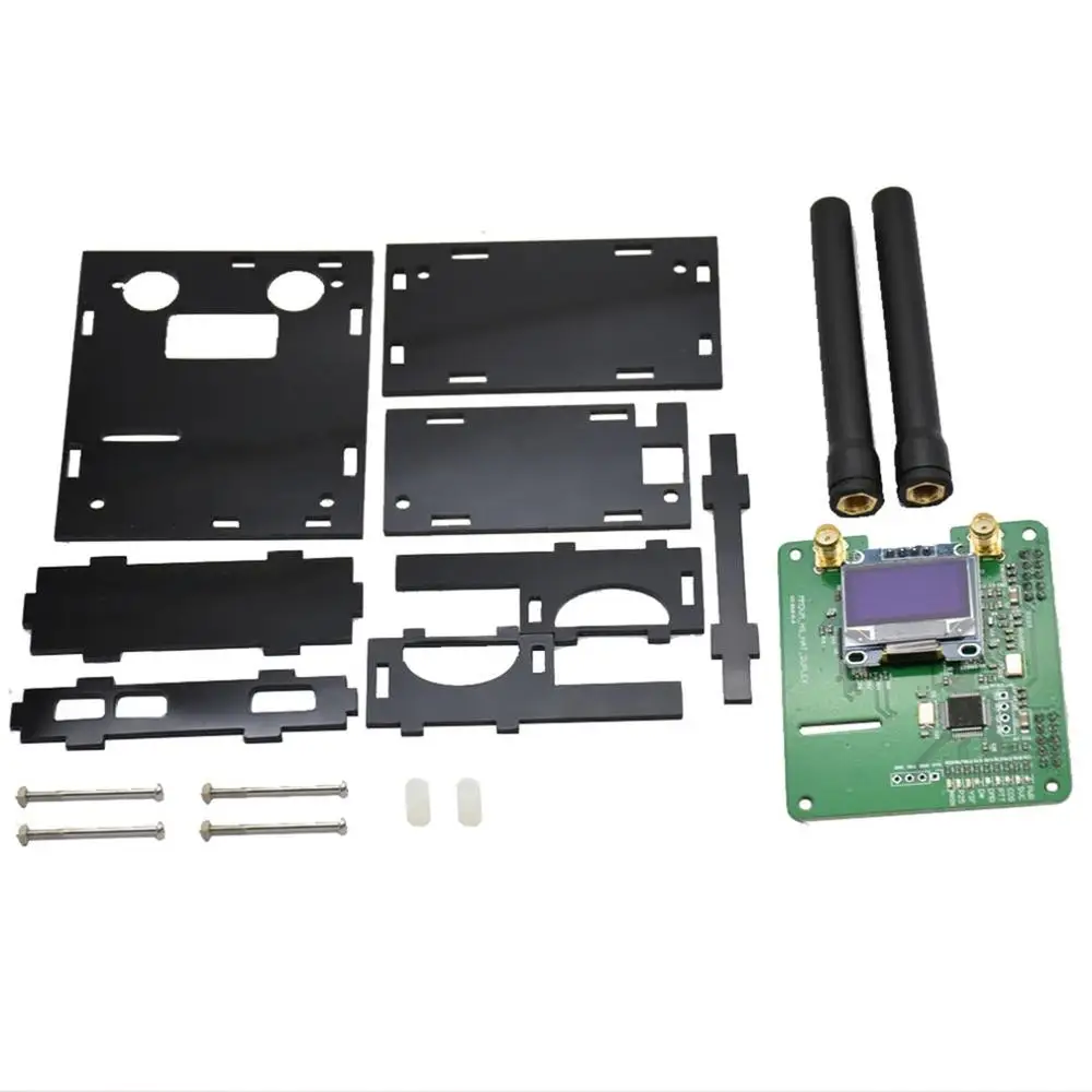 black Мини дуплекс MMDVM точка доступа поддерживает DMR/D-Star/P25/система Fusion для P25 Raspberry Pi DMR ycf с 2 антеннами и чехол - Цвет: black