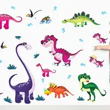 Детский мультфильм номер импортные товары наклейки на стену оптом диван ТВ фон декоративные наклейки с картинками динозавров Бумага ABC1045