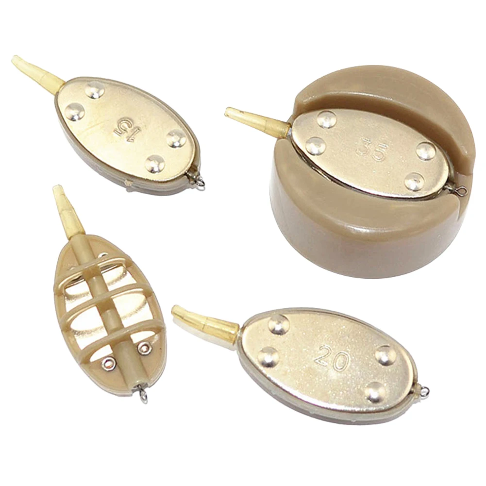 

4Pcs Inline Method Carp Fishing Feeders Mould Set Fishing Bait ZJ55