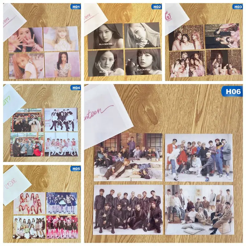 4 шт./компл. дважды Got7 BLACKPINK IZONE семнадцать самодельные Бумага ЛОМО карта фото плакат Фотокарта
