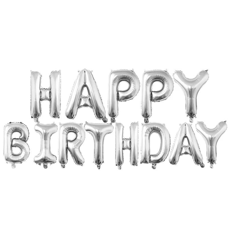 FELIZ cumpleaños письмо воздушный шар из фольги Испания Happy birthday Алфавит шар День рождения украшения детей Baby Shower ХП - Цвет: silver HP