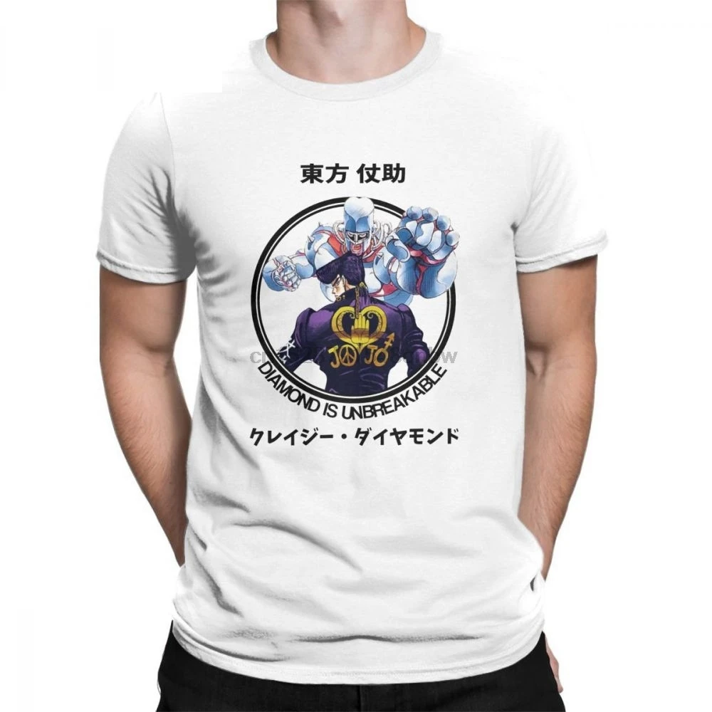 Josuke Higashikata Jojos странно Adventur Для мужчин футболки с О-образным вырезом Рубашка