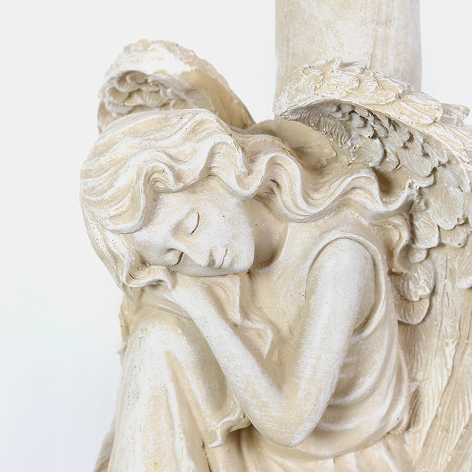 Little Angel Statue Solar Garden Figurine Sculpture For Patio Lawn Yard