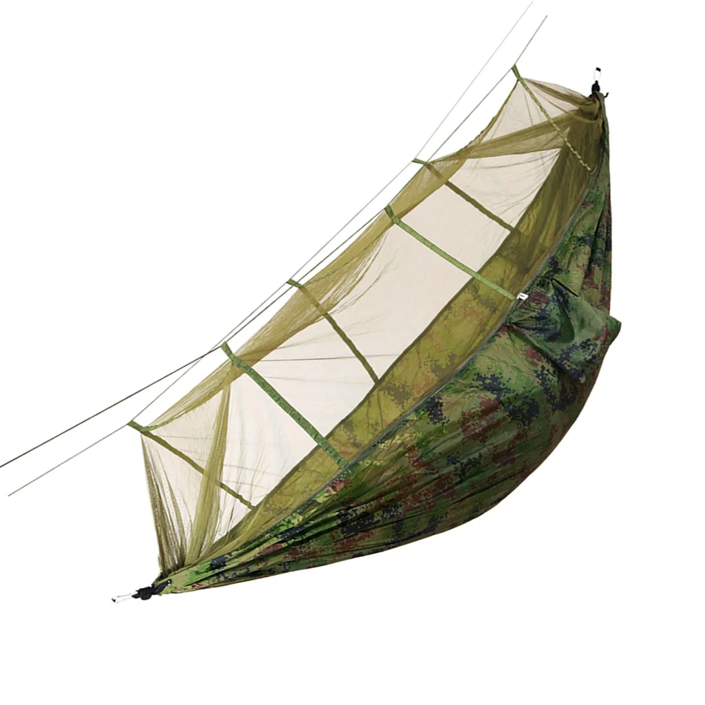 Portable Parachute Camping Hammock with Mosquito Net for Backyard Backpacking