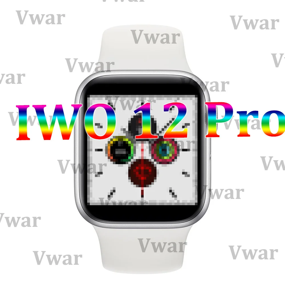 Белый Vwar IWO 12 Pro мужские умные часы серии 5 1:1 44 мм чехол для Apple IOS Android VS iwo 11 IWO 10 8 водонепроницаемые IWO12 умные часы - Цвет: Белый