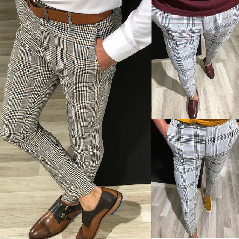 mens fashion plaid pants