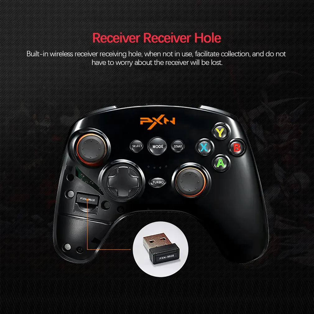 PXN 9608 2.4GHz Wireless Bluetooth V4.0 Removable Shell Joystick for Android Phone with Cover with Telephone Clip
