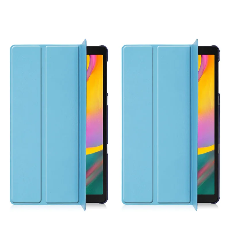 Case Флип-Стенд кожаный магнитный чехол Funda Capa чехол для Samsung Galaxy Tab A 10,1 T510 T515 SM-T510 SM-T515 Coque+ пленка+ ручка - Цвет: Case