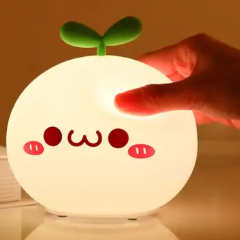 

Usb Led Night Light Lamp Soft Silicon Touch Sensor Cartoon 5V 1200 Mah 8 Hours Working Kids Cute Night Light