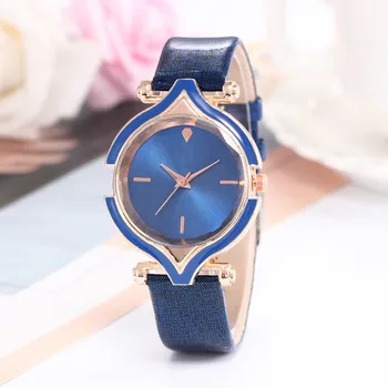 

Women Time Fine Watch strap Leather Analog Simple Dial Wrist Watches Temperament