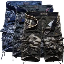 Летний стиль, армейский зеленый камуфляж, мужские шорты, мужские повседневные свободные брюки на молнии, Укороченные прямые шорты, брюки для мужчин, размер 42