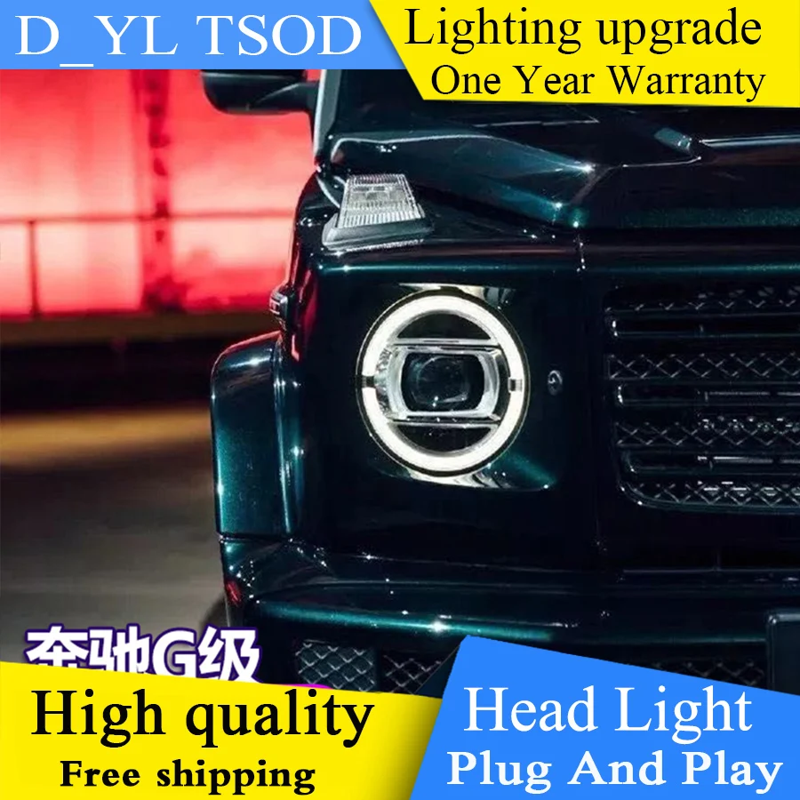 Автостайлинг полноразмерные светодиодные фары DY_L корпус передней для Benz W463