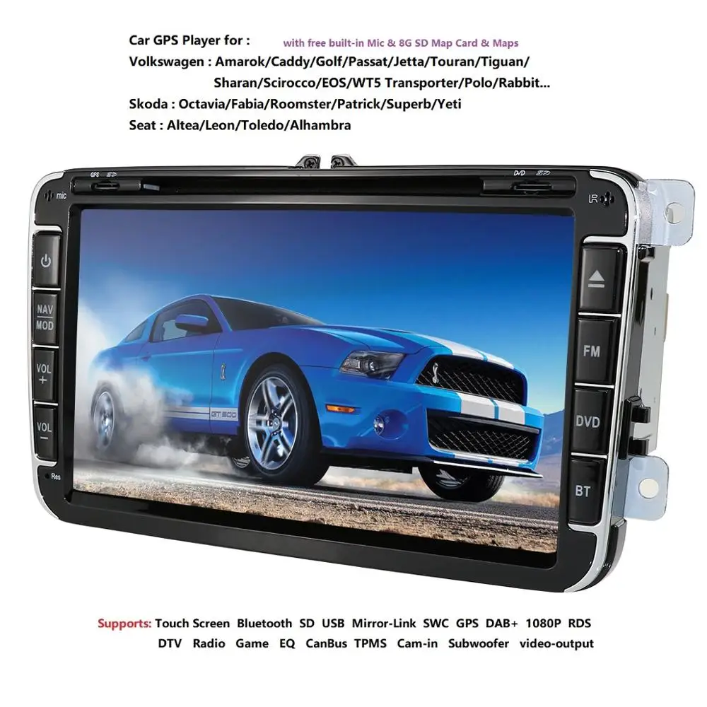 Новинка! 8 &quot2din автомобильный DVD для V W GOLF 5 Golf 6 POLO PASSAT CC J ETTA TIGUAN TOURAN EOS SHARAN SCIROCCO