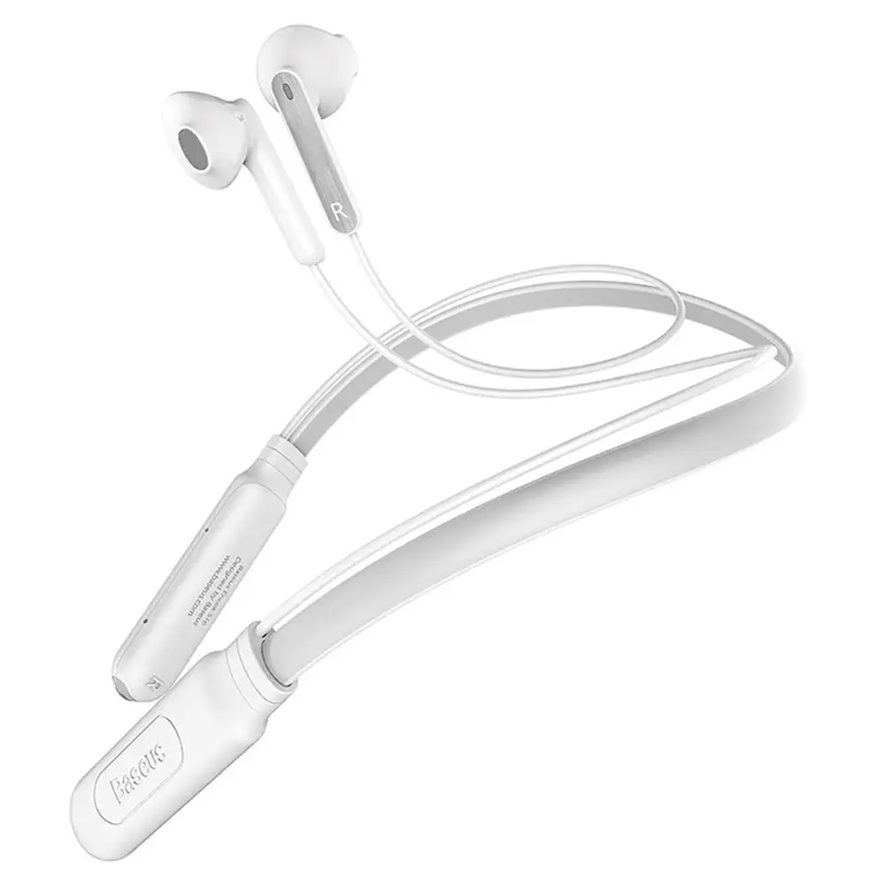 Белый Магнитные наушники Bluetooth V4.0 S16, Висячие боковые наушники-вкладыши, 10 м, передача 120 мАч, беспроводная bluetooth-гарнитура - Цвет: Белый