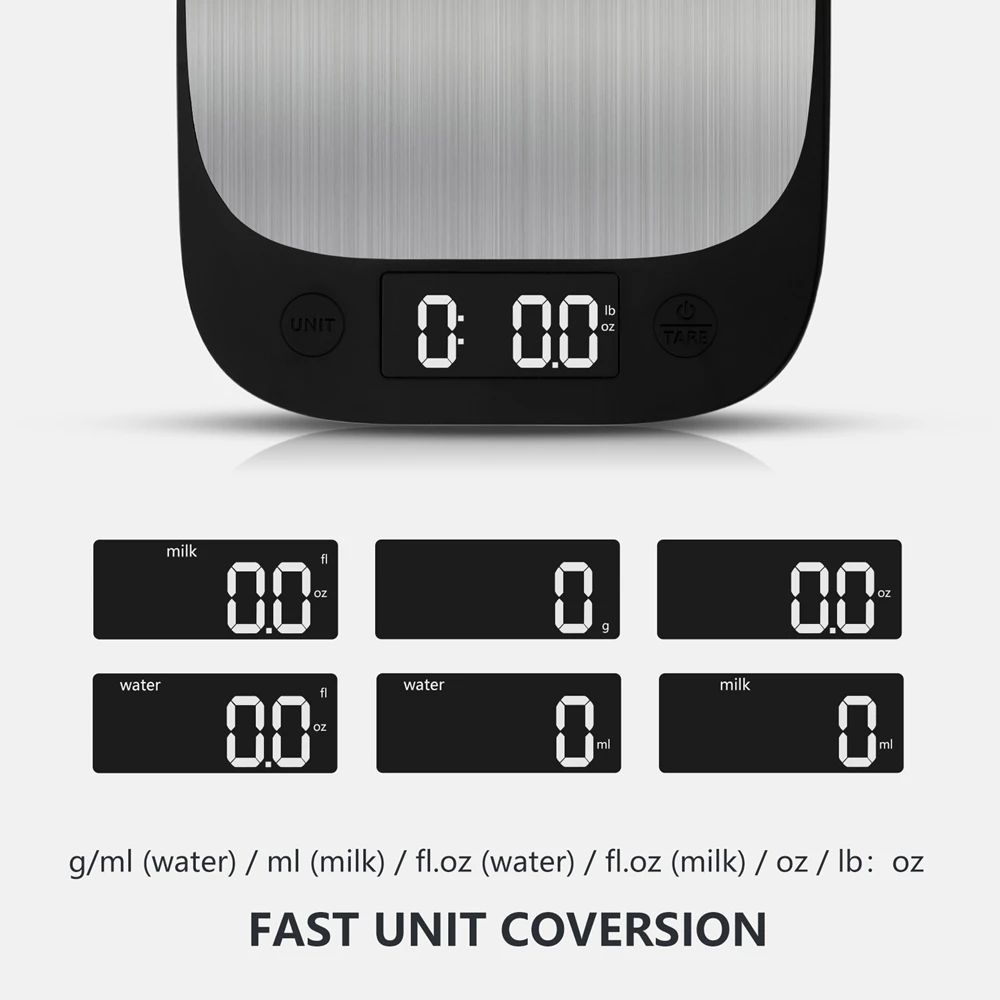 Sinocare 5kg Household Weights Scale LED Electronic Kitchen Scale Food Scale Baking Measurement Accurate Support IOS Android