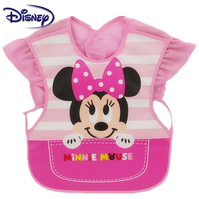 Cute Baby Bibs EVA Waterproof sleeveless Lunch Disney Feeding Bibs Baby Cartoon Feeding Cloth Children Baby Apron 5