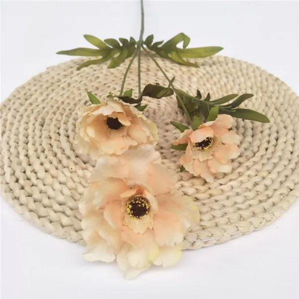 Шампанское 10Pcs Fake Short Stem Hibiscus 26.77" Length Simulation Hibiscuses Flowers for Wedding Home Decorative Artificial Flo - Цвет: Шампанское