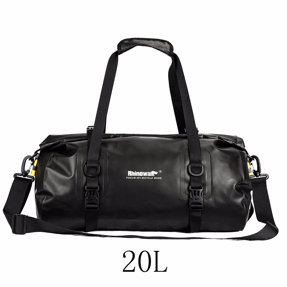 20L black Rhinowalk водонепроницаемый дорожный мотоциклетный Задний Мешок Многофункциональная прочная задняя велосипедная сумка 20л/65л Емкость - Цвет: 20L black