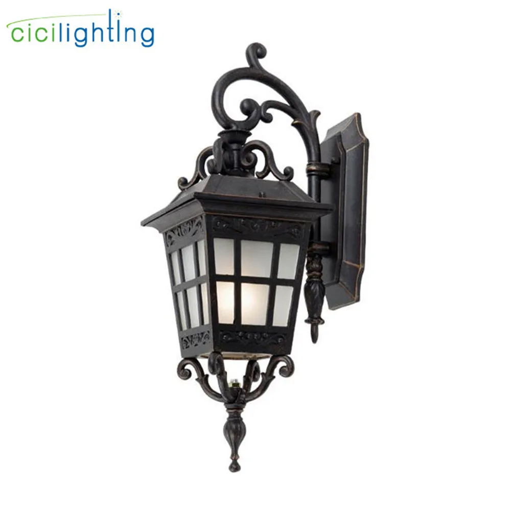 Vintage Retro 220v 110v Glas Outdoor Waterdichte Muur Verlichting Lamp Blaker voor Straat Huis Veranda Gate Balkon Veranda huis lamp