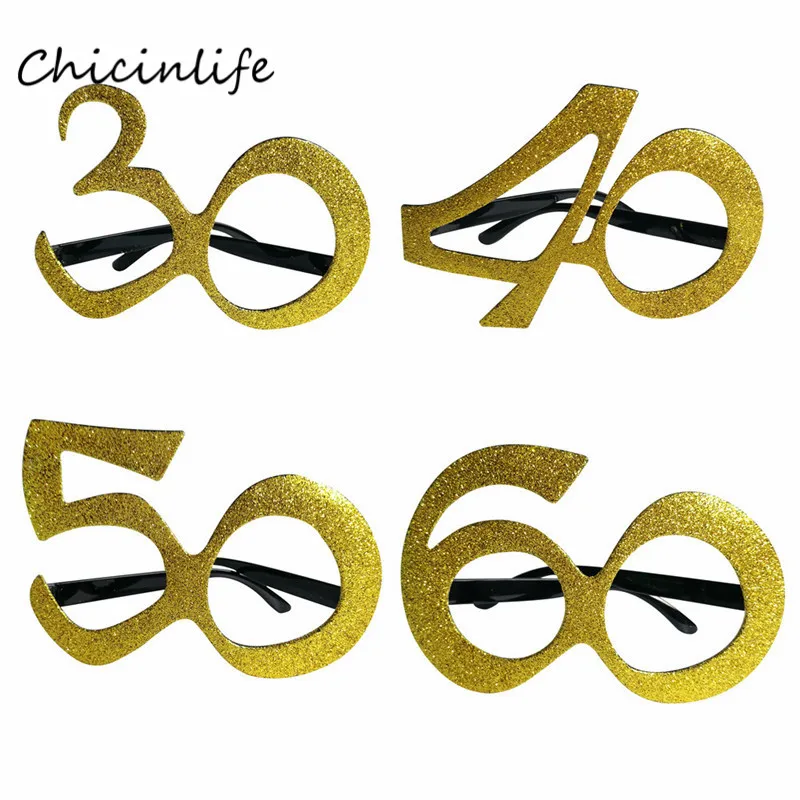 1 шт. 30 40 50 60 очки на день рождения женские 30th 40th 50th 60th День праздничные украшения: