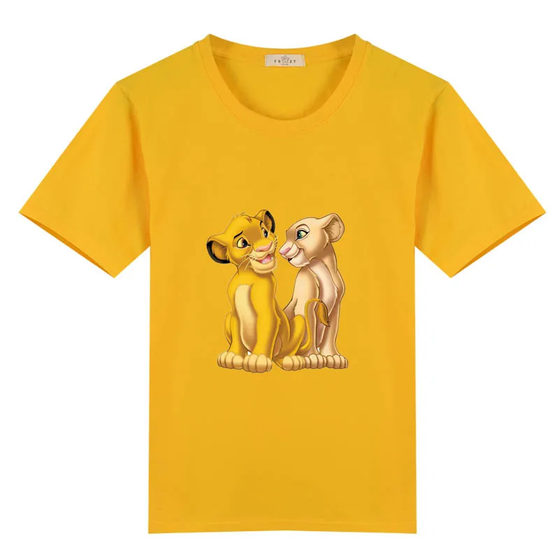 Новое поступление, Детская футболка с объемным принтом льва и Симбы для мальчиков и девочек, летняя футболка с короткими рукавами детские хлопковые футболки - Цвет: 7