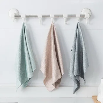 

1Set/3 Pcs Kitchen Towel Cleaning Cloth For Window Glass Car Floor Rags Bowl Dish Ceramic Tile Wipe Duster Home Cleaning Tool