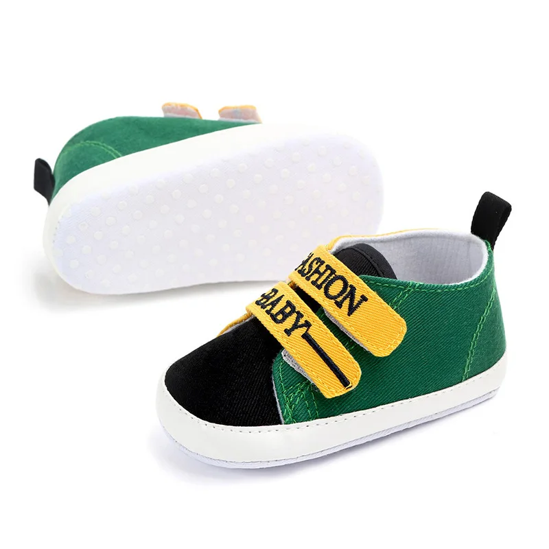 Toddler Baby Boys Casual Shoes Antislip Soft Bottom Patchwork Shallow Canvas Baby Sneakers
