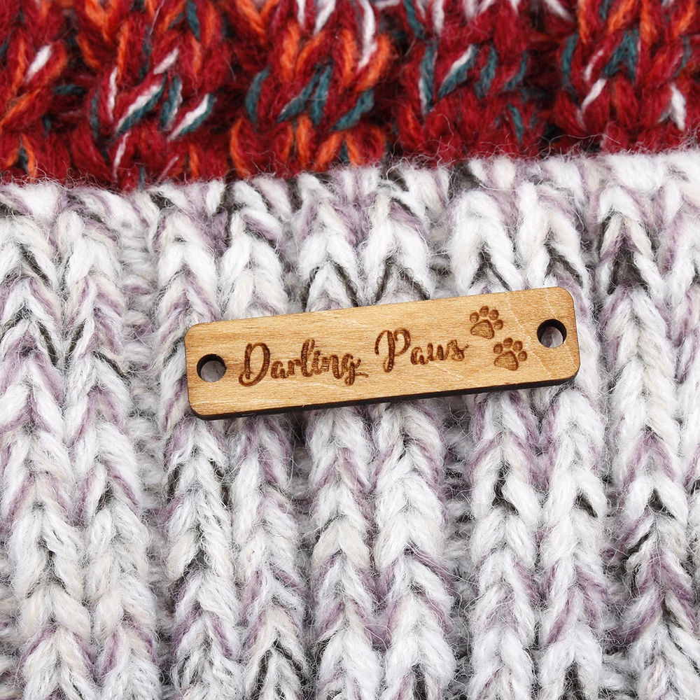 

Wooden labels, knit labels, Custom Design, custom engraving, Logo or TextPersonalized Brand, Business Name (WD3146)