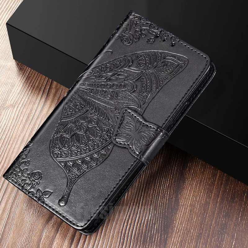 Leather Flip Wallet Case Redmi 5 Plus 6A 7A 8A 8 Note 8T 8 7 6 5 Pro For Xiaomi Mi A3 A2 9 Lite SE Mi 9T K20 3D Butterfly Cover xiaomi leather case card Cases For Xiaomi