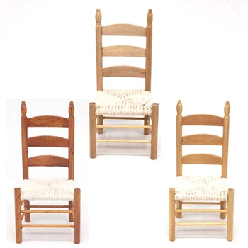 

1/12 Simulation Mini Cotton silk chair Furniture Model for Dollhouse Decoration