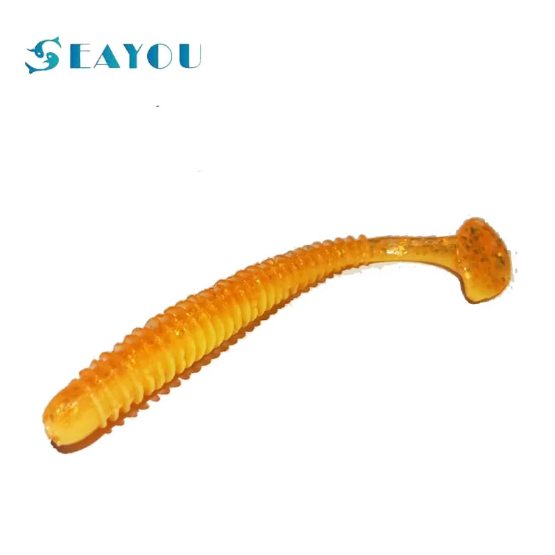 

New SL012 5pcs/bag 75mm 1.9g Soft Lure Paddle Tail Grub Worm Artificial Baits Wobblers Pesca Swimbait