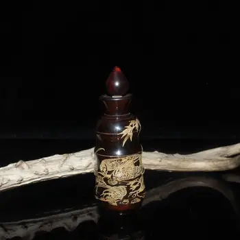 

Exquisite retro pure horn carving snuff bottle decoration crafts