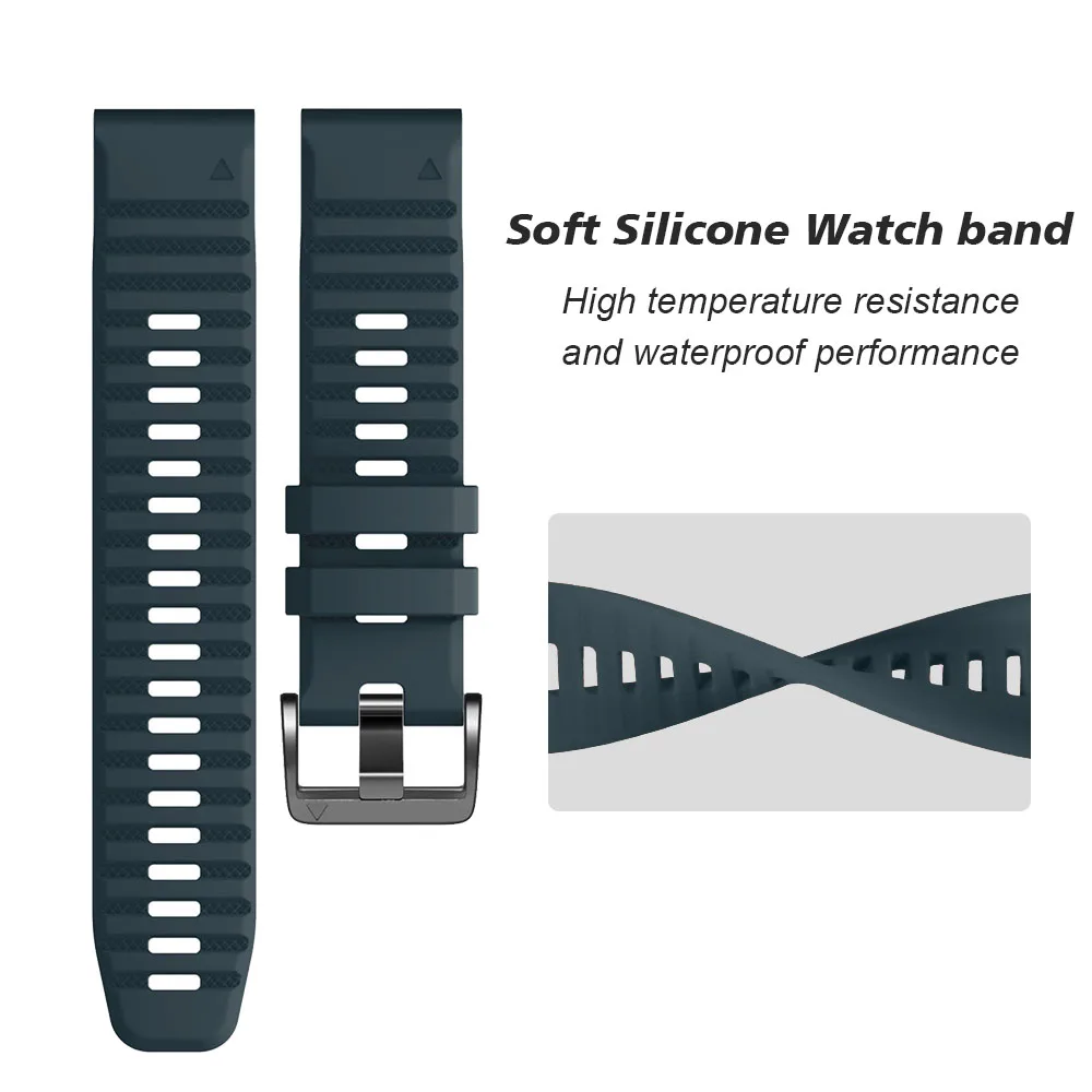 Silicone Strap For Garmin Fenix 6 6 Pro Soft Silicone Bands 22mm Wristband Quick Fit for 2
